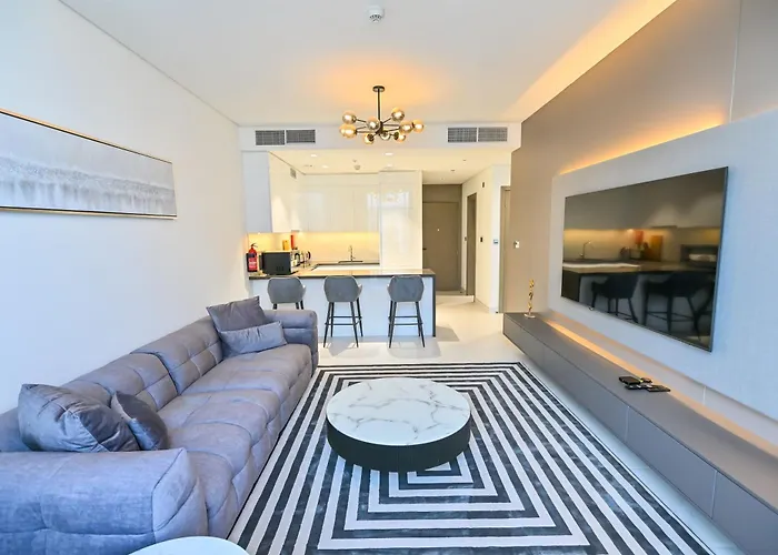 1Br With Lagoon Views In District One Meydan